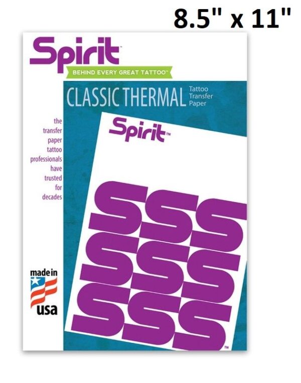 Spirit Original Tattoo Thermal Image Copier Paper 8-1/2" x 11” 100 Sheets