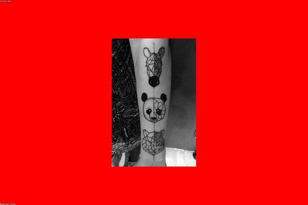 Geometric tattoo black ink sleeve